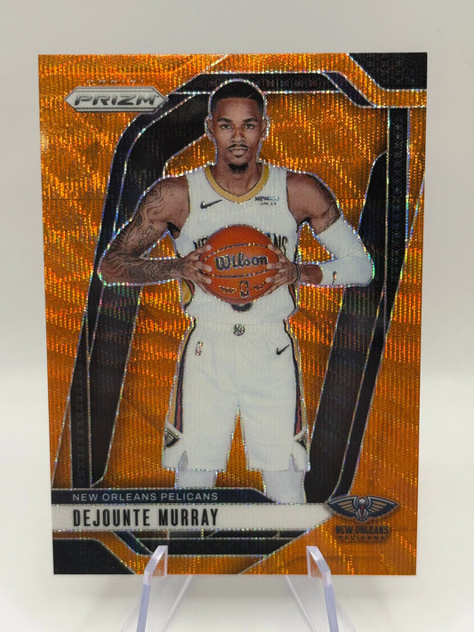 2024-25 Panini Prizm Basketball #1 Dejounte Murray 58/60 Orange Wave Parallel FRENLY BRICKS - Open 7 Days