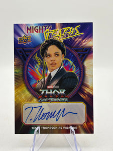 2023 Marvel Upper Deck #MG-TT Mighty Graphs Tessa Thompson Auto Valkyrie