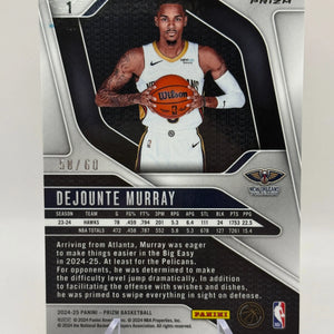 2024-25 Panini Prizm Basketball #1 Dejounte Murray 58/60 Orange Wave Parallel FRENLY BRICKS - Open 7 Days