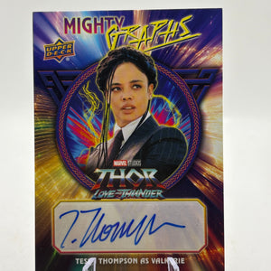 2023 Marvel Upper Deck #MG-TT Mighty Graphs Tessa Thompson Auto Valkyrie FRENLY BRICKS - Open 7 Days