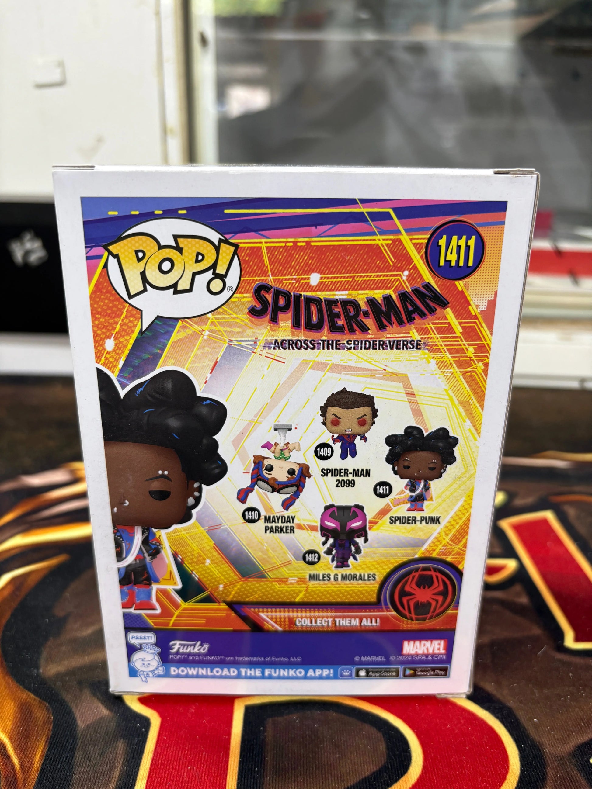 Funko Pop! Marvel: Spider-Man: Across The Spider-Verse - Spider-Punk#1411 FRENLY BRICKS - Open 7 Days
