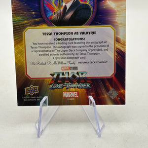 2023 Marvel Upper Deck #MG-TT Mighty Graphs Tessa Thompson Auto Valkyrie FRENLY BRICKS - Open 7 Days