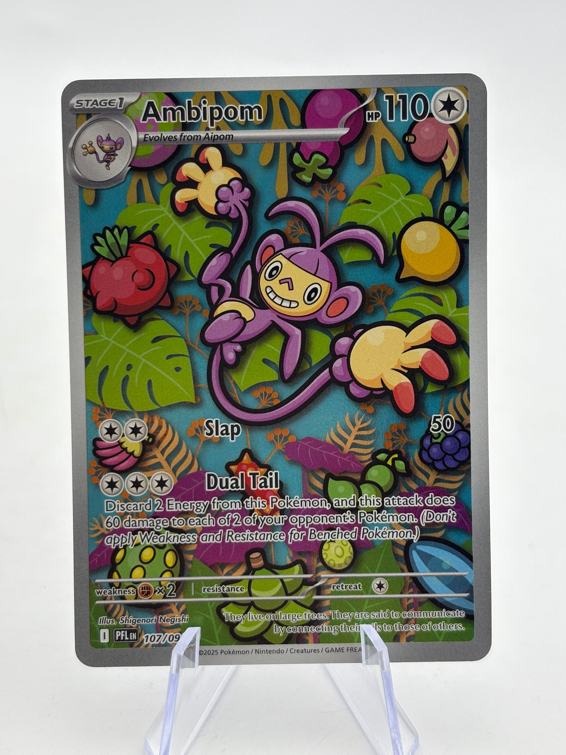 Pokemon TCG Mega Evolution - Ambipom 107/094 Illustration Rare NM FRENLY BRICKS - Open 7 Days
