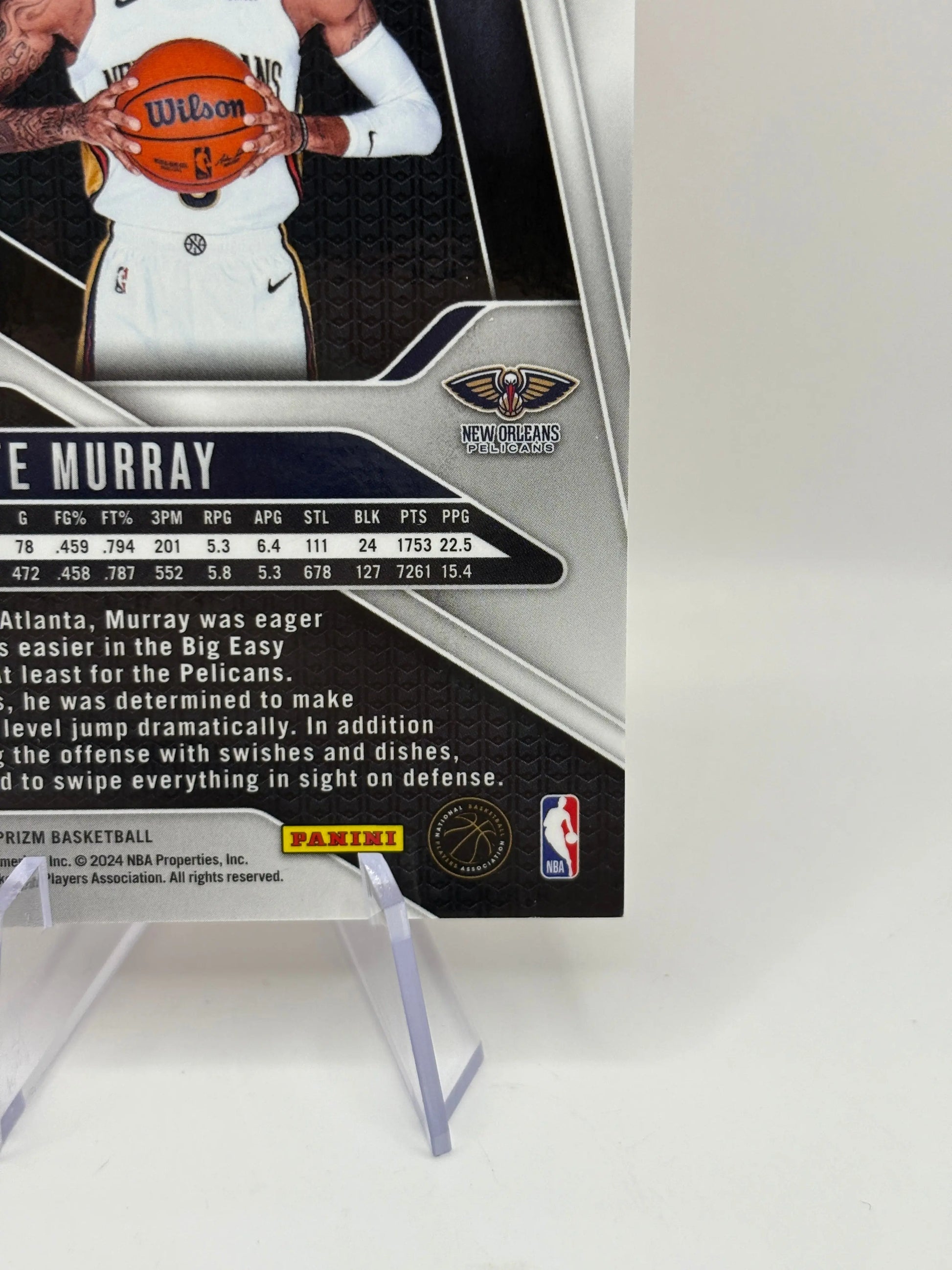 2024-25 Panini Prizm Basketball #1 Dejounte Murray 58/60 Orange Wave Parallel FRENLY BRICKS - Open 7 Days