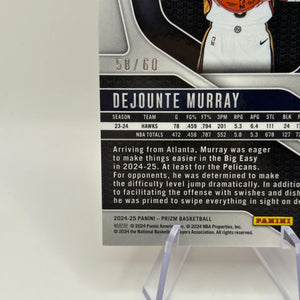 2024-25 Panini Prizm Basketball #1 Dejounte Murray 58/60 Orange Wave Parallel FRENLY BRICKS - Open 7 Days