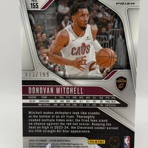 2024-25 Panini Prizm Basketball - Donovan Mitchell #155 113/199 Blue FRENLY BRICKS - Open 7 Days