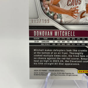 2024-25 Panini Prizm Basketball - Donovan Mitchell #155 113/199 Blue FRENLY BRICKS - Open 7 Days