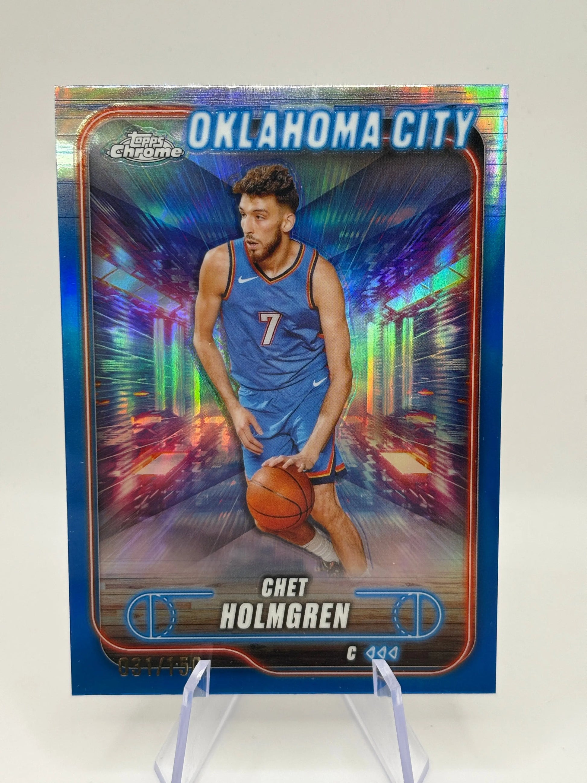2024-25 Topps Chrome Blue Refractor #99 Chet Holmgren /150 OKC Thunder FRENLY BRICKS - Open 7 Days