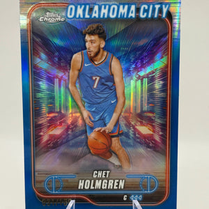 2024-25 Topps Chrome Blue Refractor #99 Chet Holmgren /150 OKC Thunder FRENLY BRICKS - Open 7 Days