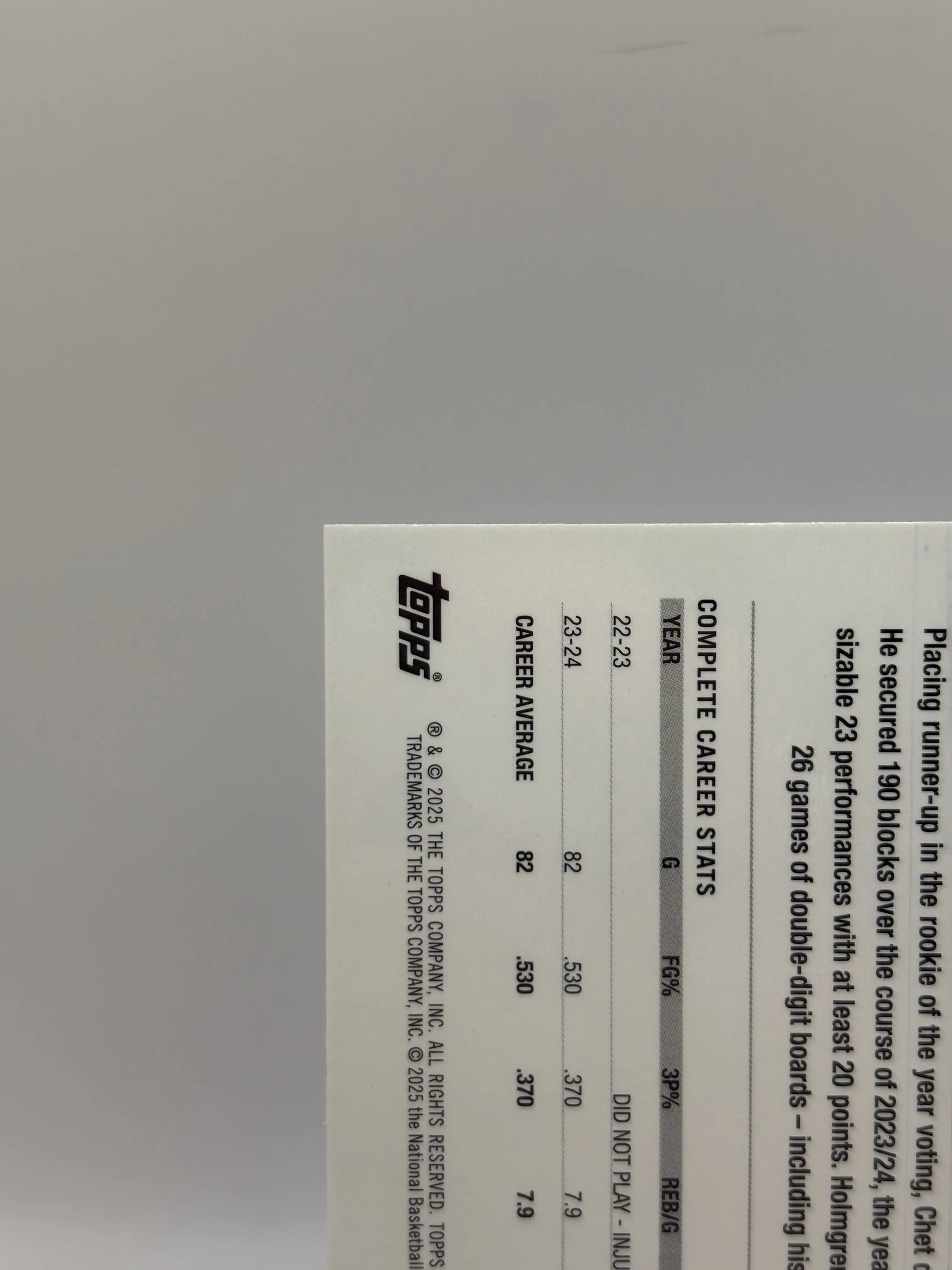 2024-25 Topps Chrome Blue Refractor #99 Chet Holmgren /150 OKC Thunder FRENLY BRICKS - Open 7 Days