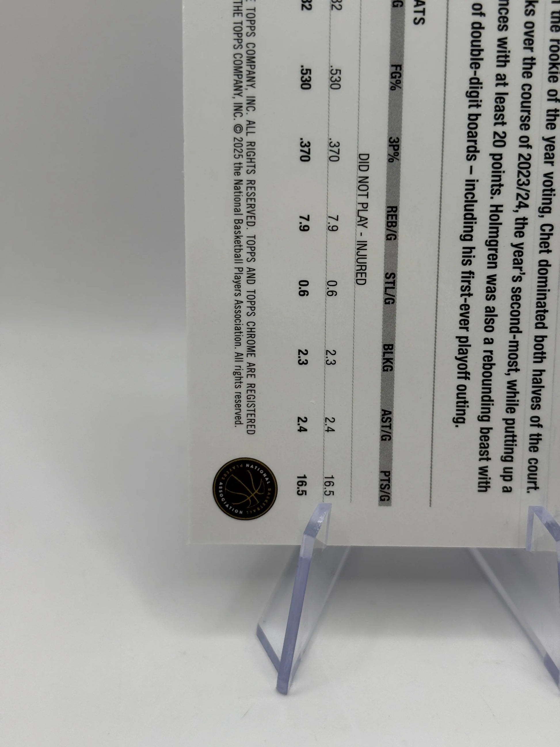 2024-25 Topps Chrome Blue Refractor #99 Chet Holmgren /150 OKC Thunder FRENLY BRICKS - Open 7 Days