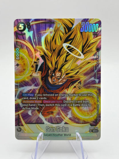 Dragon Ball Super Fusion World - Son Goku FB05-100 SR* Alt Art FRENLY BRICKS - Open 7 Days