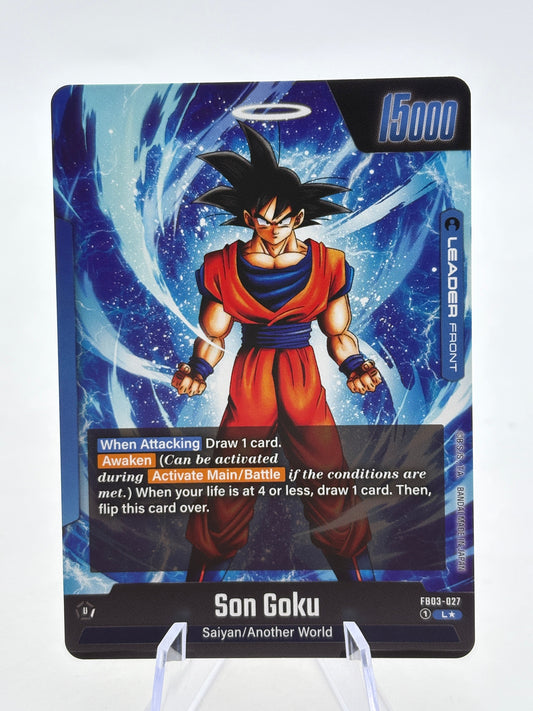 Dragon Ball Super Fusion World - Son Goku FB03-027 Leader Alt Art NM FRENLY BRICKS - Open 7 Days