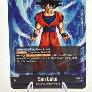 Dragon Ball Super Fusion World - Son Goku FB03-027 Leader Alt Art NM FRENLY BRICKS - Open 7 Days