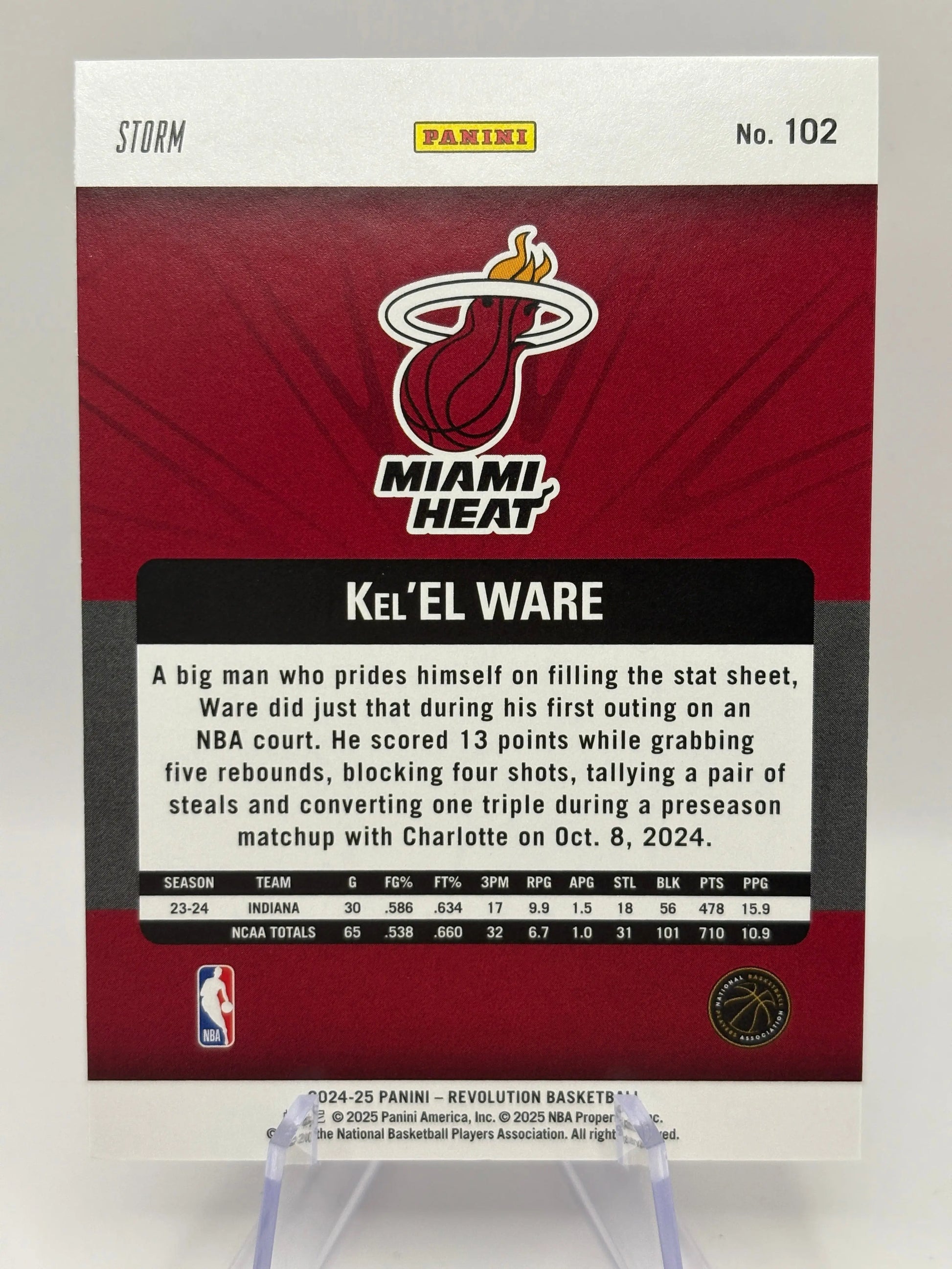 2024-25 Panini Revolution Kel'el Ware RC Blue Storm Rookie #102 FRENLY BRICKS - Open 7 Days