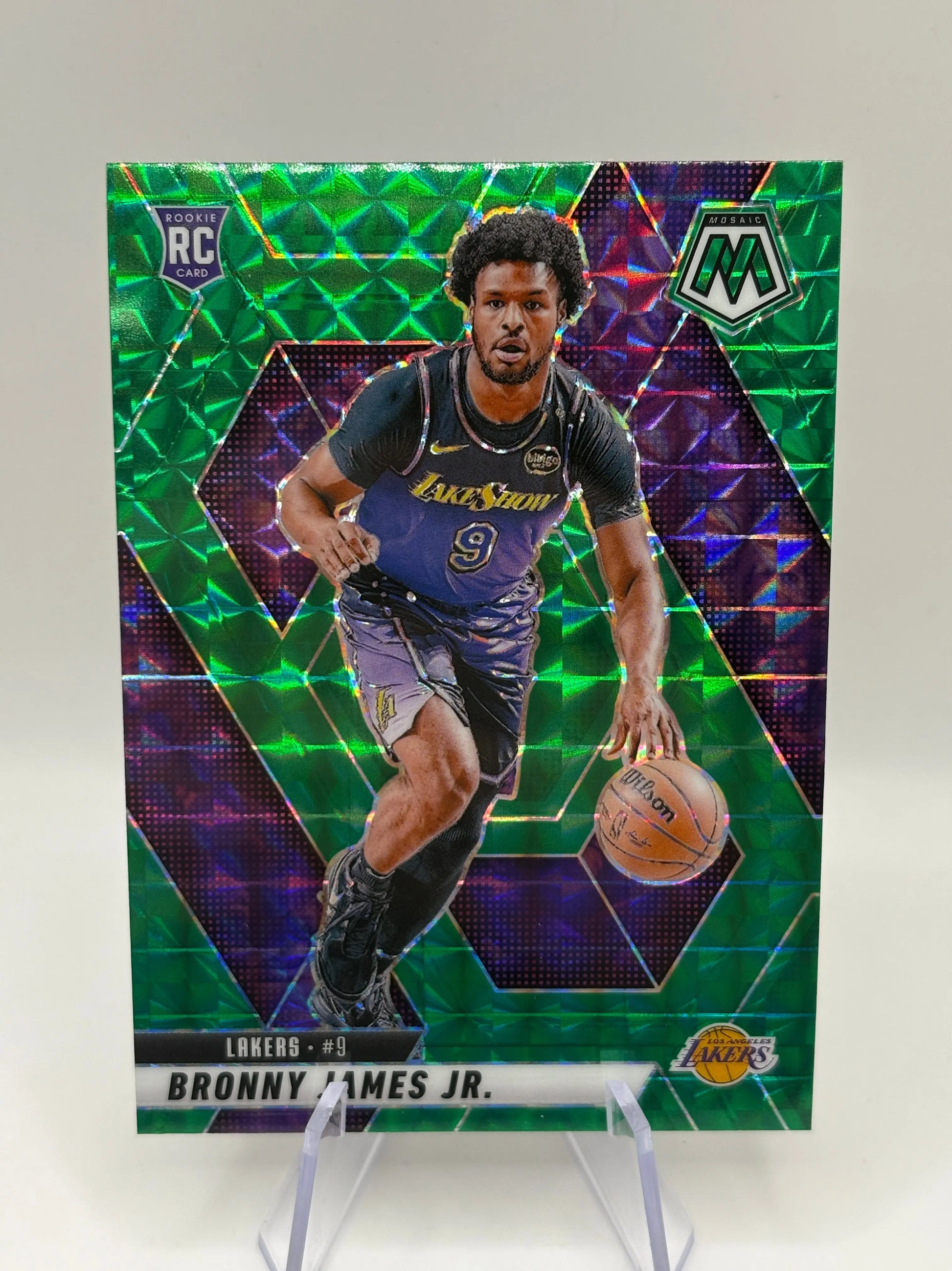 2024-25 Panini Mosaic Basketball - Bronny James Jr. #214 Rookie Green Prism FRENLY BRICKS - Open 7 Days