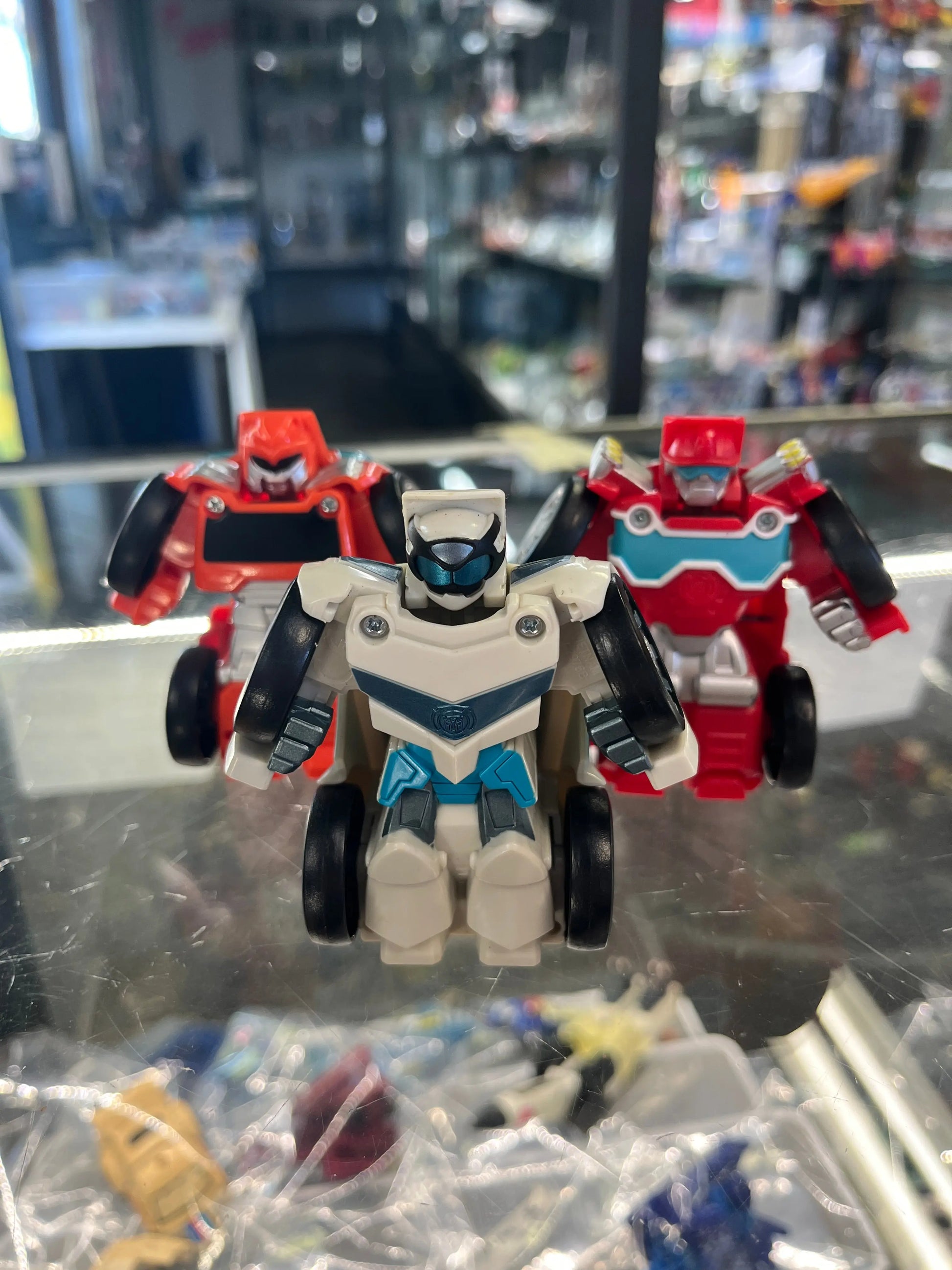 2.5" Playskool Heroes Transformers Rescue Bots Flipracers lot of 3 FRENLY BRICKS - Open 7 Days