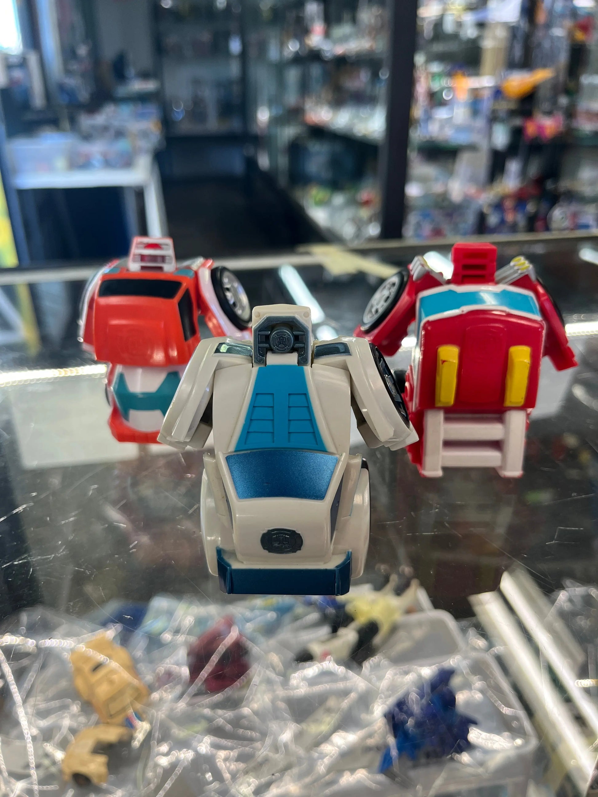 2.5" Playskool Heroes Transformers Rescue Bots Flipracers lot of 3 FRENLY BRICKS - Open 7 Days