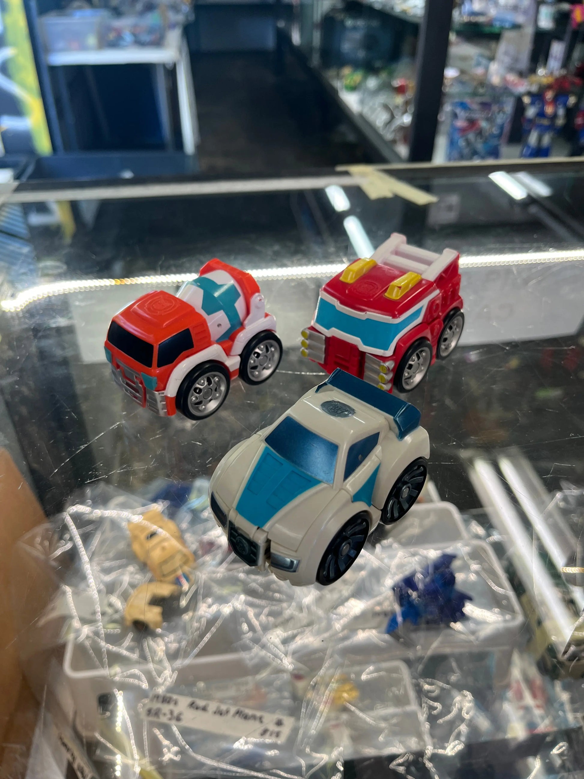 2.5" Playskool Heroes Transformers Rescue Bots Flipracers lot of 3 FRENLY BRICKS - Open 7 Days