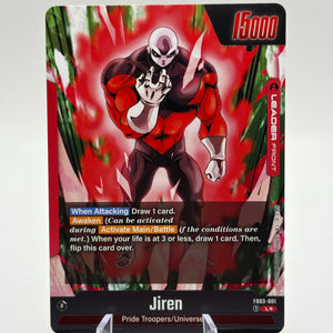 Dragon Ball Super Fusion World - Jiren FB03-001 Leader Alt Art NM FRENLY BRICKS - Open 7 Days