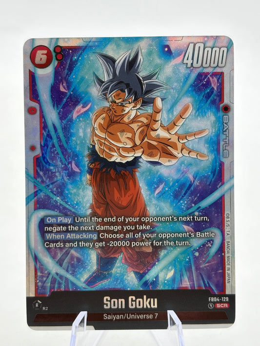 Dragon Ball Super Fusion World - Son Goku FB04-129 SCR NM FRENLY BRICKS - Open 7 Days
