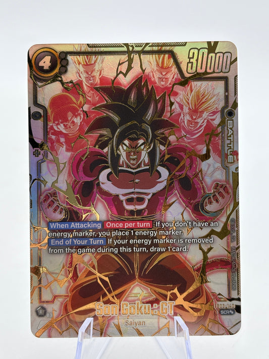 Dragon Ball Super Fusion World - Son Goku : GT FB03-140 SCR** Alt Art NM FRENLY BRICKS - Open 7 Days