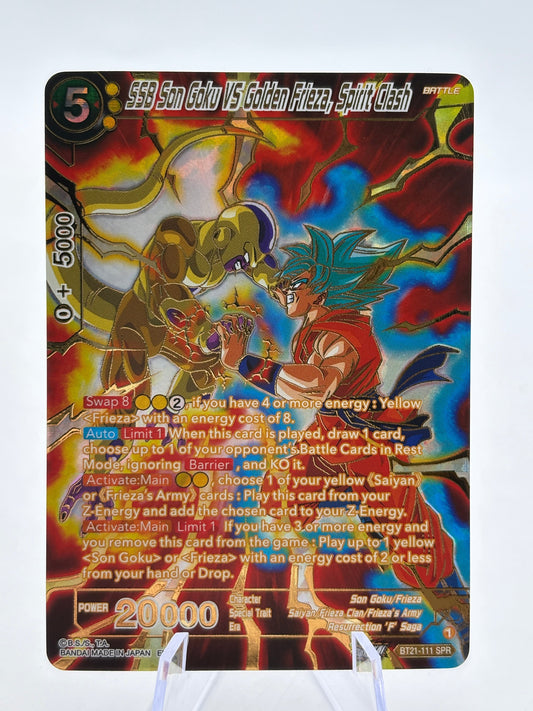 Dragon Ball Super - SSB Son Goku VS Golden Freiza, Spirit Clash BT21-111 SPR (1) FRENLY BRICKS - Open 7 Days