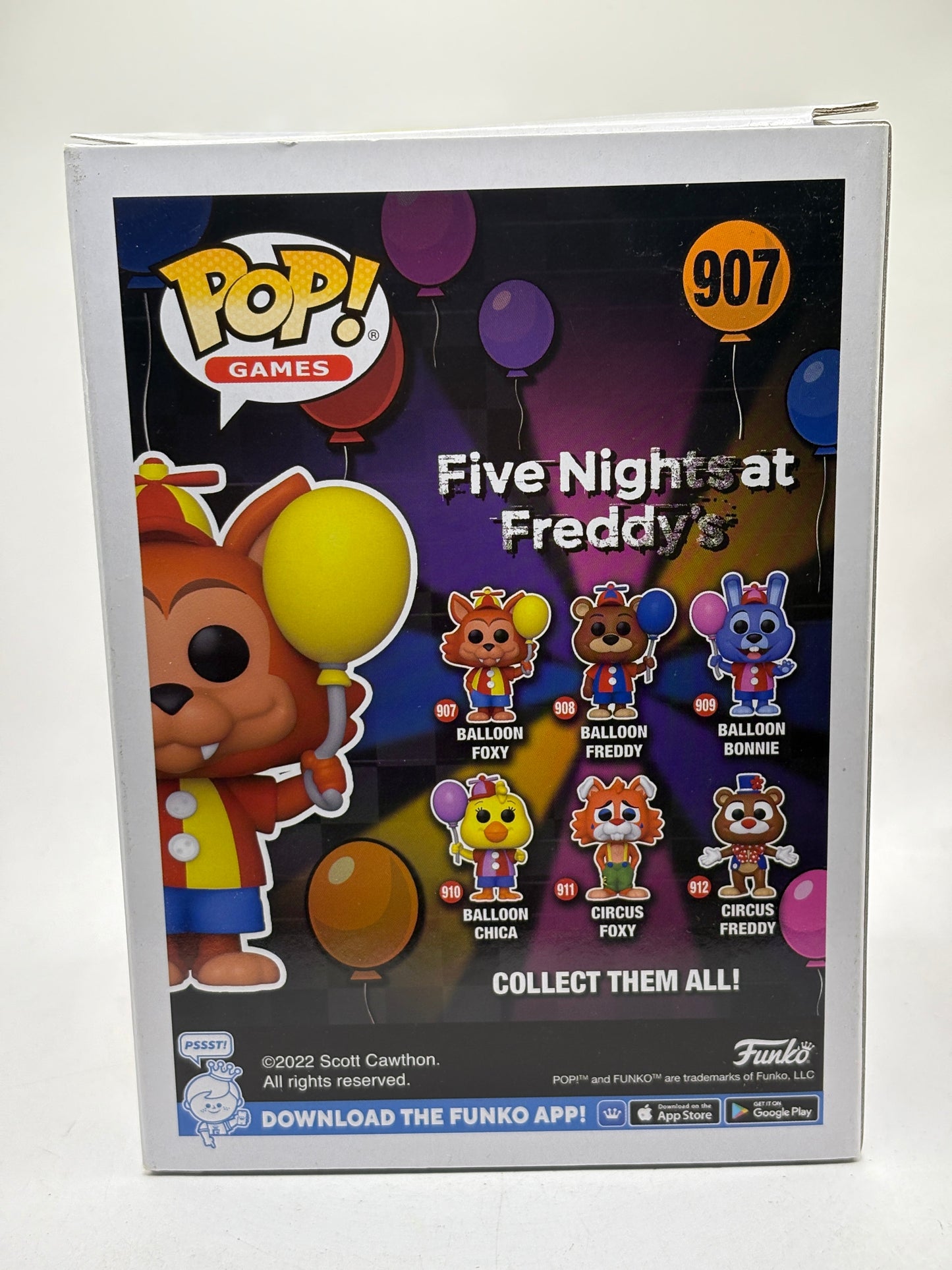 Funko POP! Games Five Nights at Freddys #907 Balloon Foxy Flocked FRENLY BRICKS - Open 7 Days