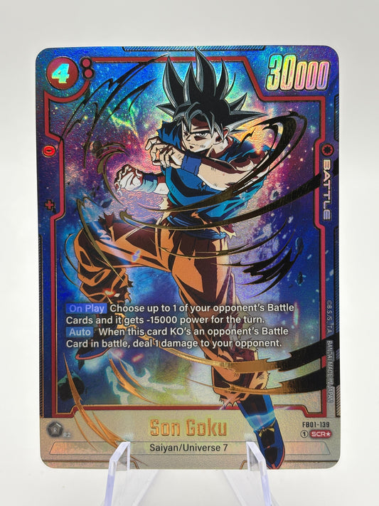 Dragon Ball Super Fusion World - Son Goku FB01-139 SCR* Alt Art FRENLY BRICKS - Open 7 Days
