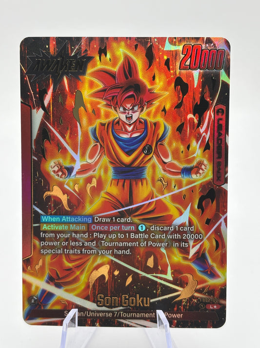 Dragon Ball Super Fusion World - Son Goku FB02-001 Leader Alternate Art NM FRENLY BRICKS - Open 7 Days