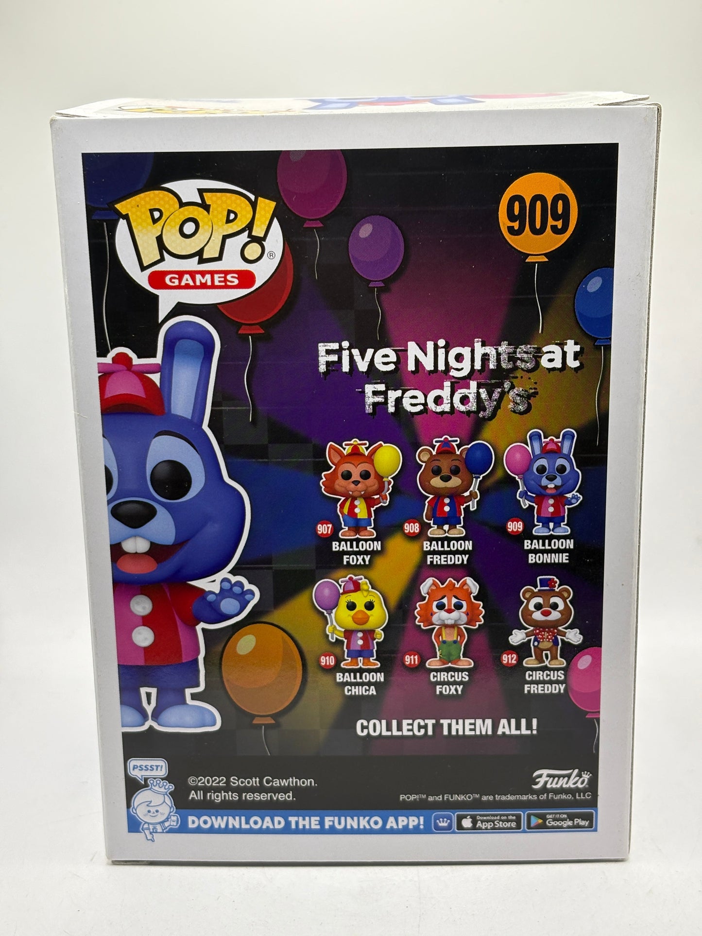 Funko POP! Games Five Nights at Freddys #909 Balloon Bonnie FRENLY BRICKS - Open 7 Days