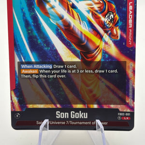 Dragon Ball Super Fusion World - Son Goku FB02-001 Leader Alternate Art NM FRENLY BRICKS - Open 7 Days