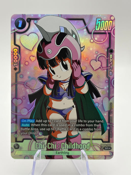 Dragon Ball Super Fusion World - Chi-Chi : Childhood FB06-103 SR Alternate Art NM FRENLY BRICKS - Open 7 Days