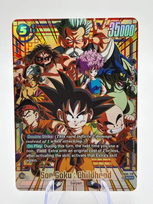 Dragon Ball Super Fusion World - Son Goku : Childhood FB06-119 SCR* Alt Art FRENLY BRICKS - Open 7 Days