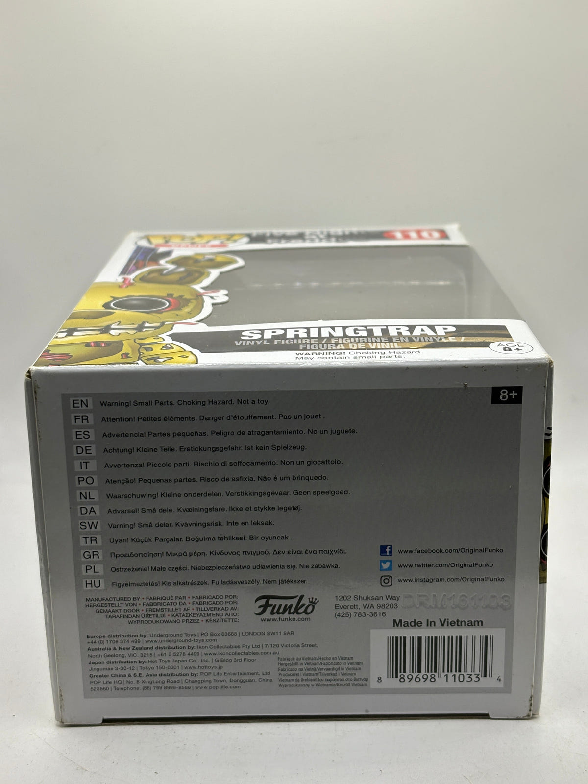 Funko POP! Games Five Nights at Freddys #110 Springtrap *BOX DAMAGE*, photo 12 image 12