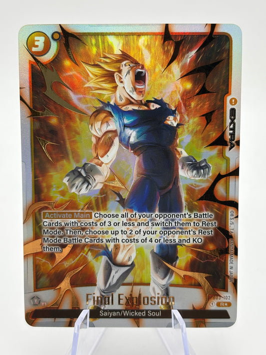 Dragon Ball Super Fusion World - Final Explosion FB03-102 R Alternate Art FRENLY BRICKS - Open 7 Days