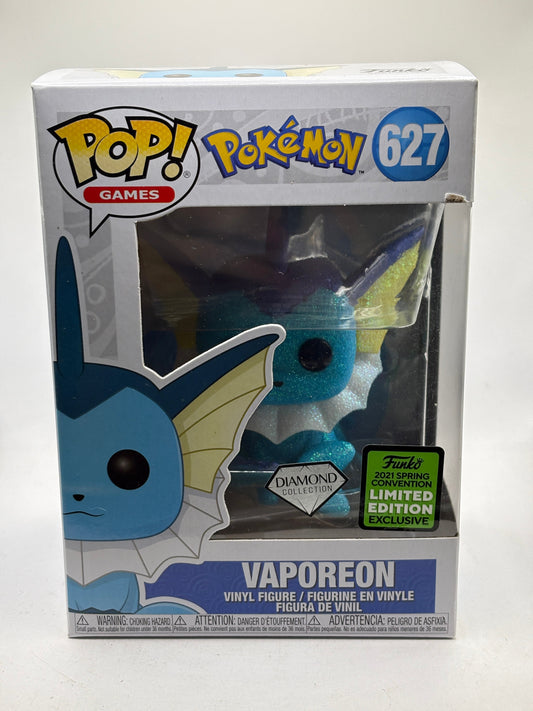 Funko POP! Games Pokemon #627 Vaporeon 2021 Spring Con Diamond Limited FRENLY BRICKS - Open 7 Days