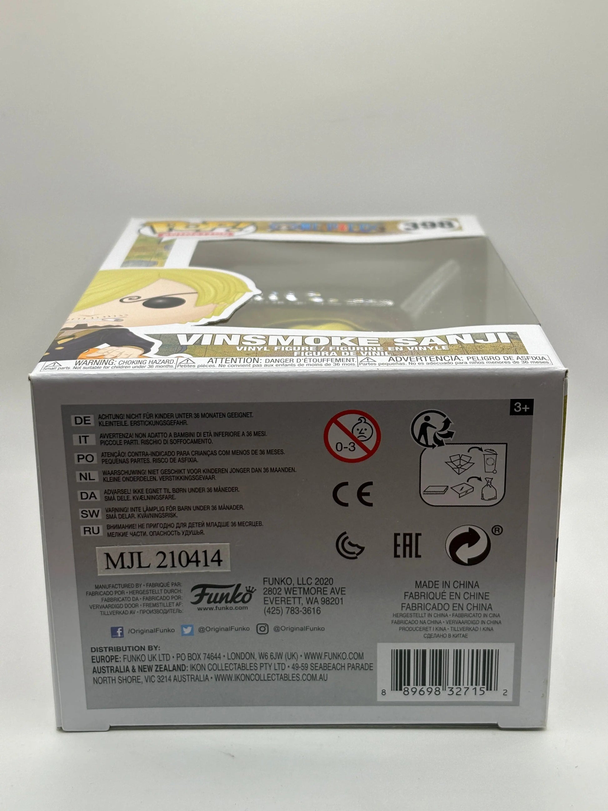 Funko POP! Animation One Piece #398 Vinsmoke Sanji FRENLY BRICKS - Open 7 Days