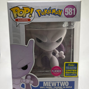 Funko POP! Games Pokemon #581 Mewtwo Flocked 2020 Summer Con Limited
