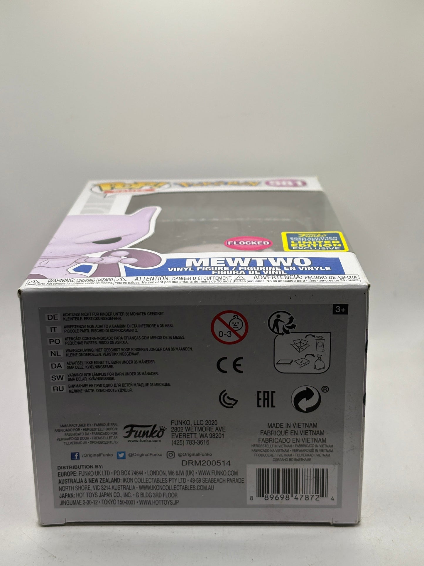 Funko POP! Games Pokemon #581 Mewtwo Flocked 2020 Summer Con Limited FRENLY BRICKS - Open 7 Days