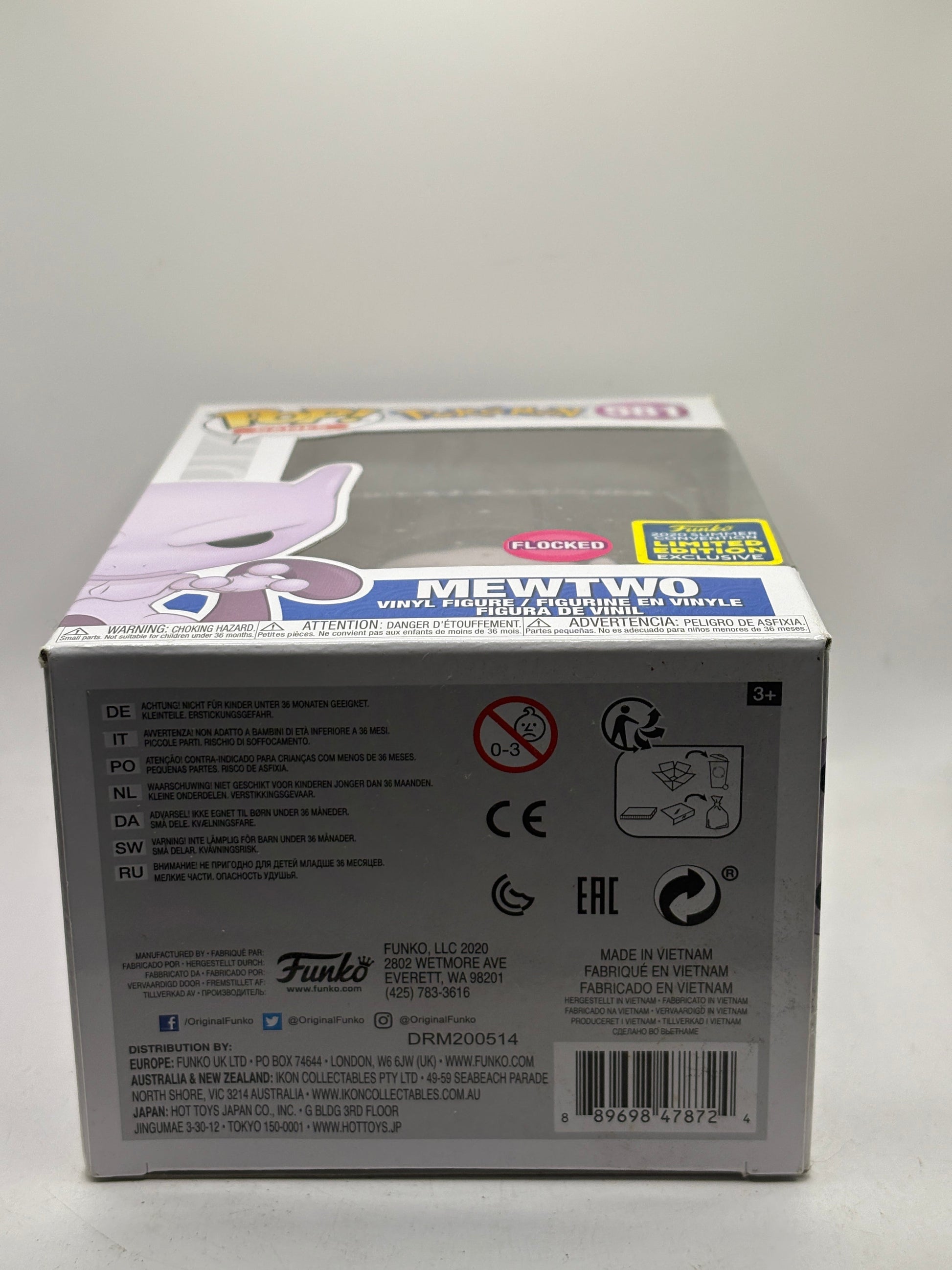 Funko POP! Games Pokemon #581 Mewtwo Flocked 2020 Summer Con Limited