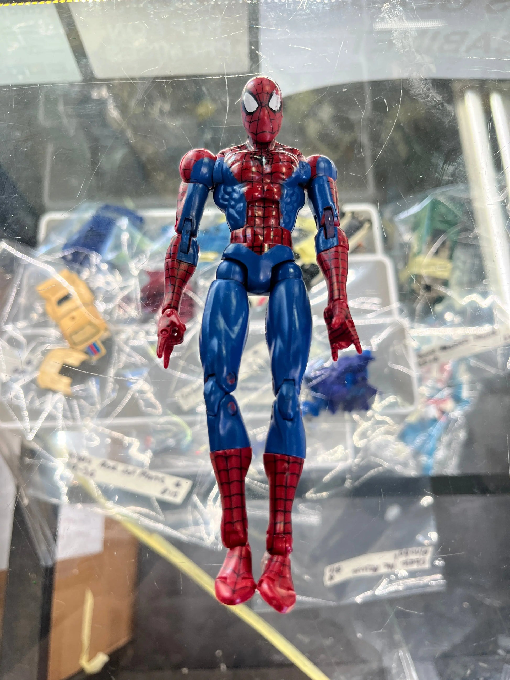 2003 Toy Biz Spider-Man SUPER Poseable Figure 6" FRENLY BRICKS - Open 7 Days