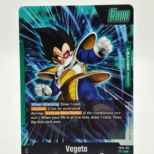 Dragon Ball Super Fusion World - Vegeta FB04-051 Leader Alt Art FRENLY BRICKS - Open 7 Days