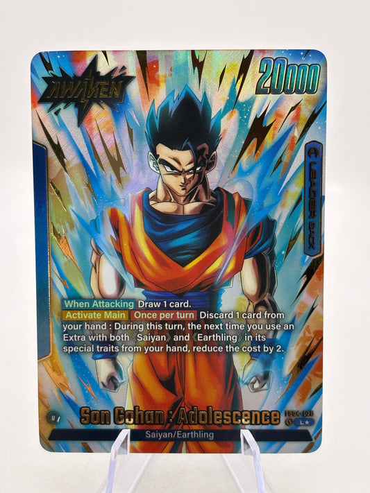 Dragon Ball Super Fusion World - Son Gohan : Adolescence FB04-026 Leader Alt Art FRENLY BRICKS - Open 7 Days