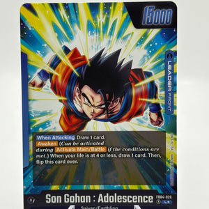 Dragon Ball Super Fusion World - Son Gohan : Adolescence FB04-026 Leader Alt Art FRENLY BRICKS - Open 7 Days