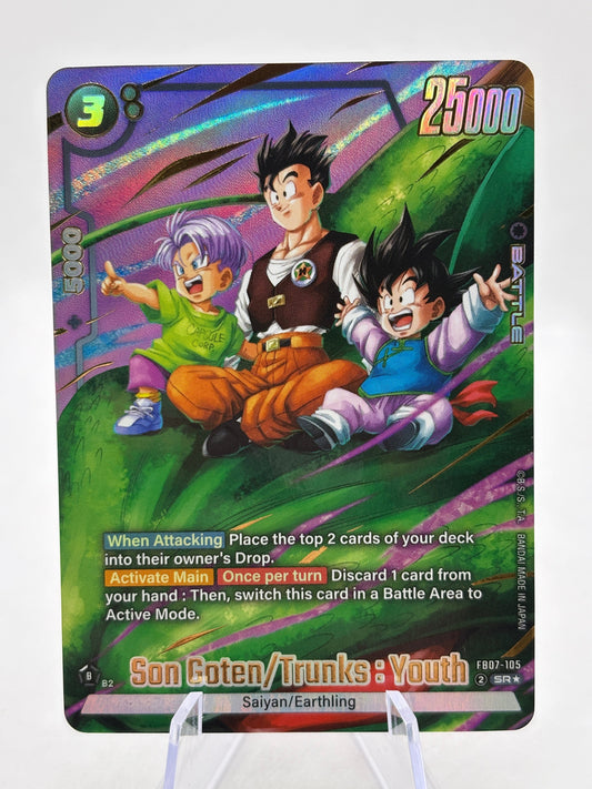 Dragon Ball Super Fusion World - Son Goten / Trunks : Youth FB07-105 SR Alt Art FRENLY BRICKS - Open 7 Days