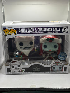 Funko POP! Santa Jack & Christmas Sally 2 Pack Diamond SE