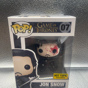 Funko POP! Game Of Thrones Bloody Jon Snow Hot Topic Exclusive #07 FRENLY BRICKS - Open 7 Days