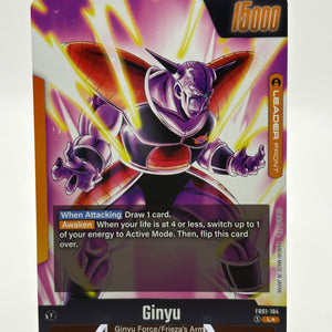 Dragon Ball Super Fusion World - Ginyu FB01-104 Leader Alternate Art FRENLY BRICKS - Open 7 Days