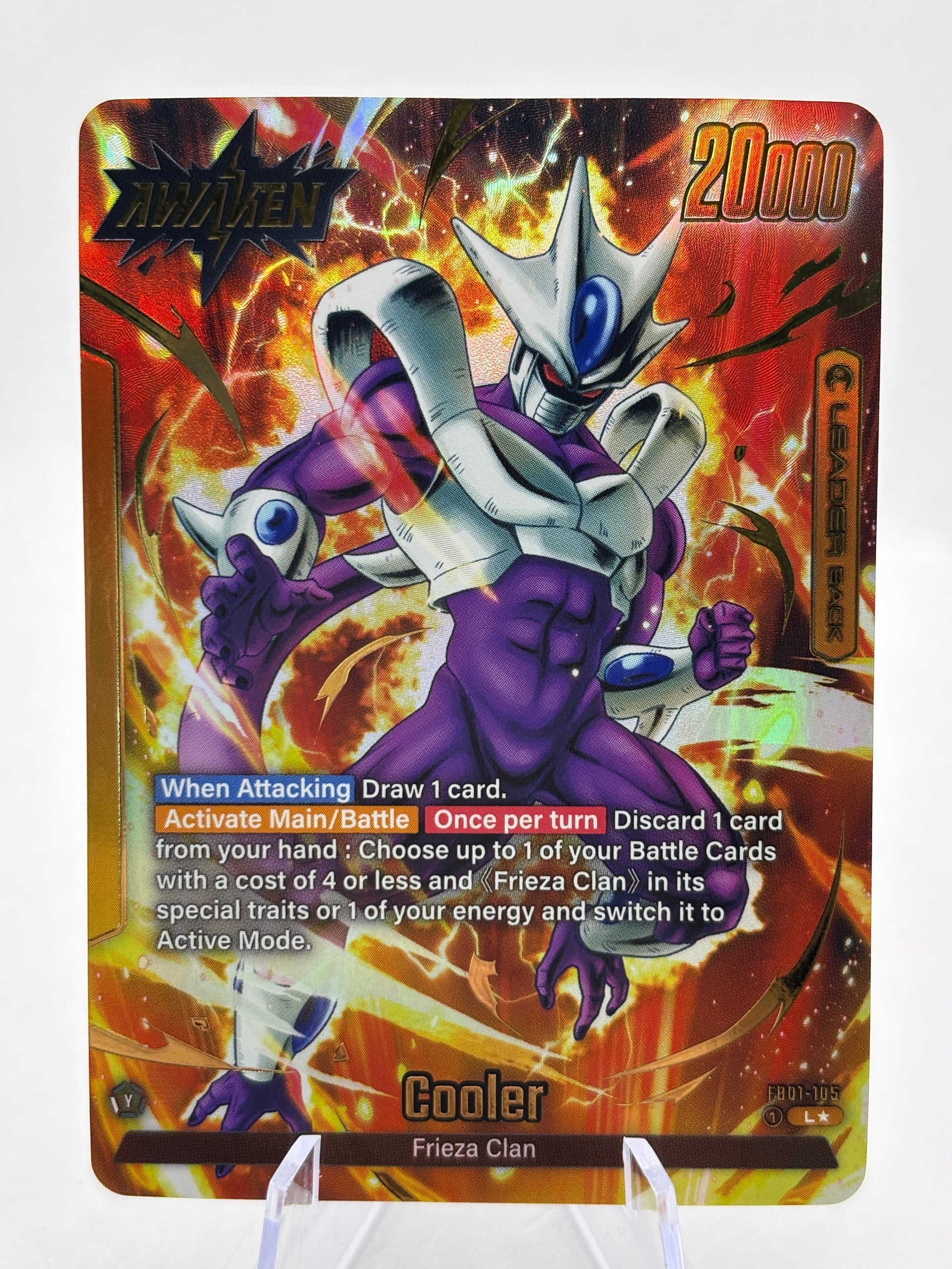 Dragon Ball Super Fusion World - Cooler FB01-105 Leader Alt Art FRENLY BRICKS - Open 7 Days